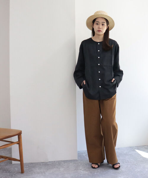 FREDY&GLOSTER（フレディアンドグロスター）の「【Hollingworth country outfitters】クルーネック Shirts Paisley Jacuard ペイズリージャガードシャツ（シャツ/ブラウス・レディース・ゴールド/ブラック系その他4・MEDIUM）」の14枚目の写真