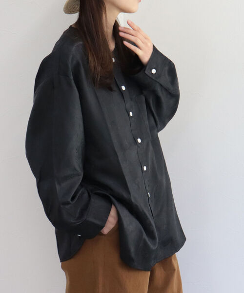 FREDY&GLOSTER（フレディアンドグロスター）の「【Hollingworth country outfitters】クルーネック Shirts Paisley Jacuard ペイズリージャガードシャツ（シャツ/ブラウス・レディース・ゴールド/ブラック系その他4・MEDIUM）」の18枚目の写真