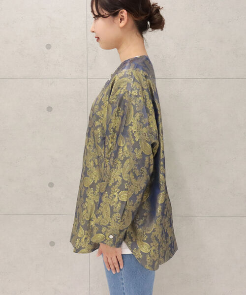 FREDY&GLOSTER（フレディアンドグロスター）の「【Hollingworth country outfitters】クルーネック Shirts Paisley Jacuard ペイズリージャガードシャツ（シャツ/ブラウス・レディース・ゴールド/ブラック系その他4・MEDIUM）」の22枚目の写真