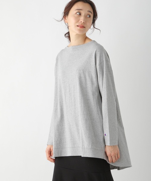 Champion（チャンピオン）の「【Champion/チャンピオン】LEPSIM別注 ウラケチュニック　235540（チュニック・レディース・ブラック/グレー/ブルー・FREE）」の3枚目の写真