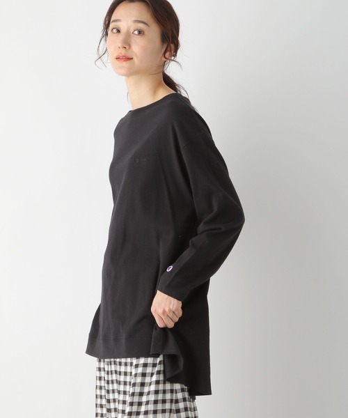 Champion（チャンピオン）の「【Champion/チャンピオン】LEPSIM別注 ウラケチュニック　235540（チュニック・レディース・ブラック/グレー/ブルー・FREE）」の2枚目の写真