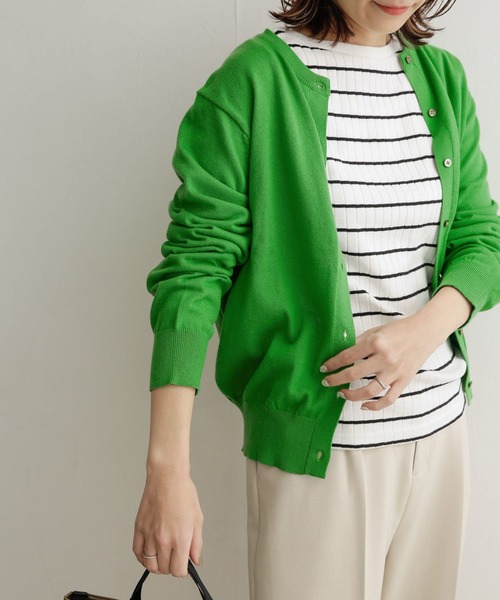 URBAN RESEARCH DOORS（アーバンリサーチドアーズ）の「コットンクルーネックカーディガン（カーディガン/ボレロ・レディース・レッド/ブルー/グリーン・1）」の13枚目の写真