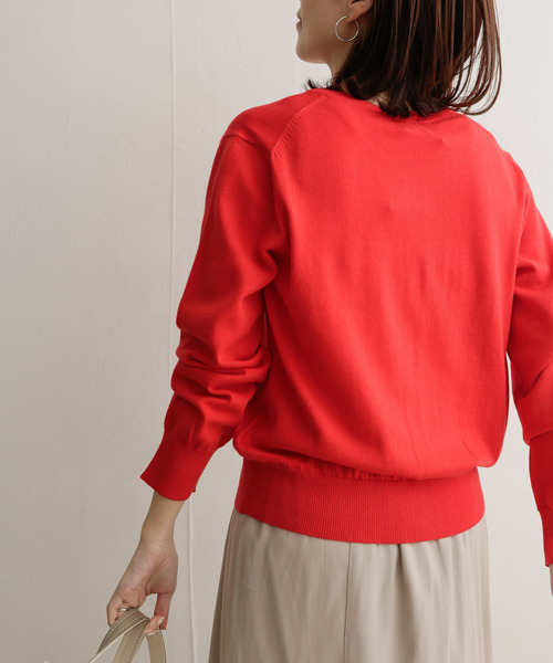 URBAN RESEARCH DOORS（アーバンリサーチドアーズ）の「コットンクルーネックカーディガン（カーディガン/ボレロ・レディース・レッド/ブルー/グリーン・1）」の5枚目の写真