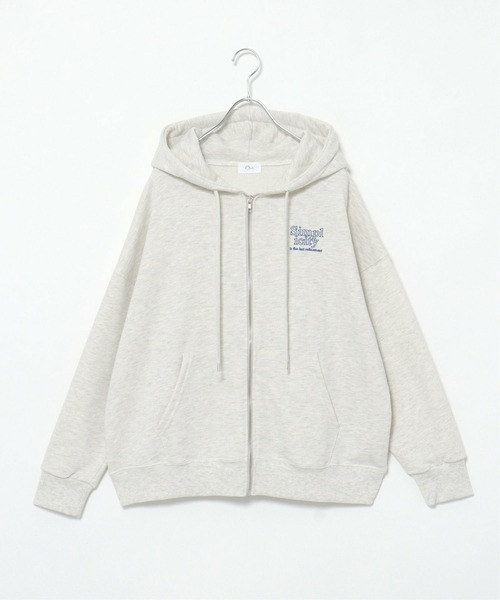 notch.（ノッチ）の「ロゴ刺繍パーカー（パーカー・レディース・ライトグレー/ブラック/グリーン・M）」の19枚目の写真