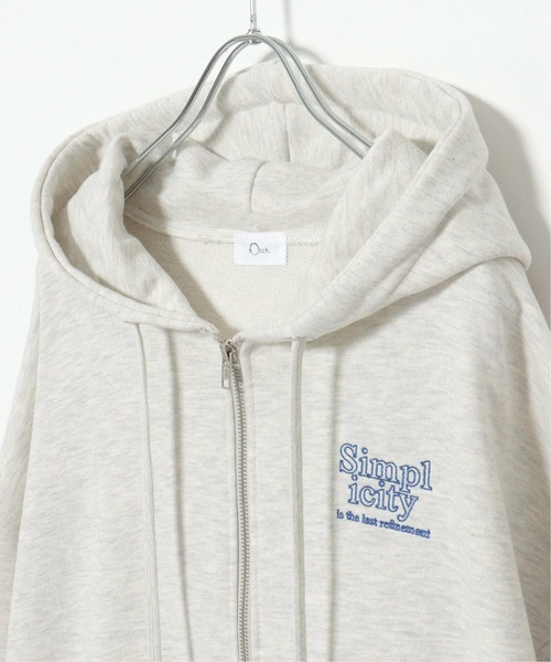 notch.（ノッチ）の「ロゴ刺繍パーカー（パーカー・レディース・ライトグレー/ブラック/グリーン・M）」の14枚目の写真