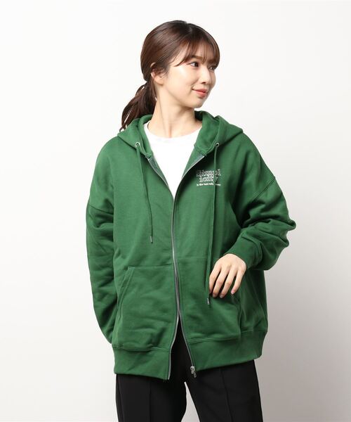 notch.（ノッチ）の「ロゴ刺繍パーカー（パーカー・レディース・ライトグレー/ブラック/グリーン・M）」の8枚目の写真