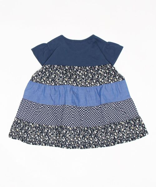 RAGMART（ラグマート）の「パッチワークティアードチュニック（チュニック・キッズ・オフホワイト/イエロー/ネイビー・110cm/120cm/100cm/130cm）」の4枚目の写真