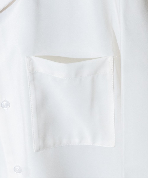 JOHN'S CLOSET（ジョンズクローゼット）の「【i】ポリ無地オープンカラーシャツ（シャツ/ブラウス・メンズ・グレイッシュベージュ/モカ/グリーン/ブラック/グレイッシュブルー/ホワイト・LARGE/MEDIUM/X-LARGE）」の8枚目の写真