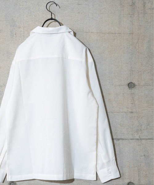 JOHN'S CLOSET（ジョンズクローゼット）の「【i】ポリ無地オープンカラーシャツ（シャツ/ブラウス・メンズ・グレイッシュベージュ/モカ/グリーン/ブラック/グレイッシュブルー/ホワイト・LARGE/MEDIUM/X-LARGE）」の9枚目の写真