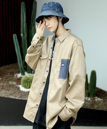 【neos -addictive design-】GENUINE DICKIES ジェニュイン ディッキーズ ルーズシルエット ツイル ワークシャツ