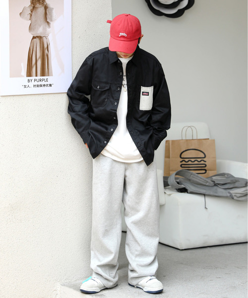 Dickies(ディッキーズ)の「【neos -addictive design-】GENUINE DICKIES ジェニュイン ディッキーズ ルーズシルエット ツイル ワークシャツ(シャツ/ブラウス・メンズ・ブラック/ベージュ/ブルー/ホワイト系/ネイビー系・MEDIUM/LARGE/X-LARGE)」の9枚目の写真