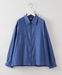 Steven Alan | ＜Steven Alan＞ BT/CHAMBRAY REGULAR COLLAR ZIP SHIRT-WIDE/シャツ(シャツ/ブラウス)