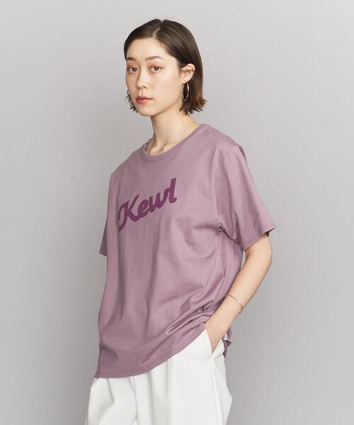 SUPP. no one else (サップノーワンエルス)の「<SUPP.NO ONE ELSE>コットン天竺ロゴ Tシャツ -ウォッシャブル-(Tシャツ/カットソー・レディース・パープル/ダークグレー・FREE)」の2枚目の写真