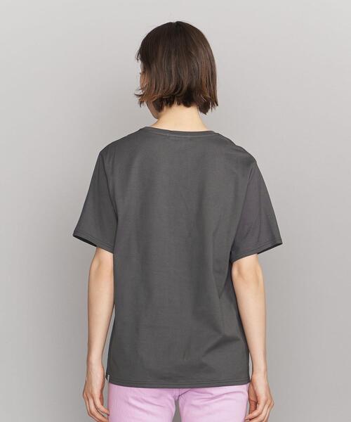 SUPP. no one else (サップノーワンエルス)の「<SUPP.NO ONE ELSE>コットン天竺ロゴ Tシャツ -ウォッシャブル-(Tシャツ/カットソー・レディース・パープル/ダークグレー・FREE)」の6枚目の写真