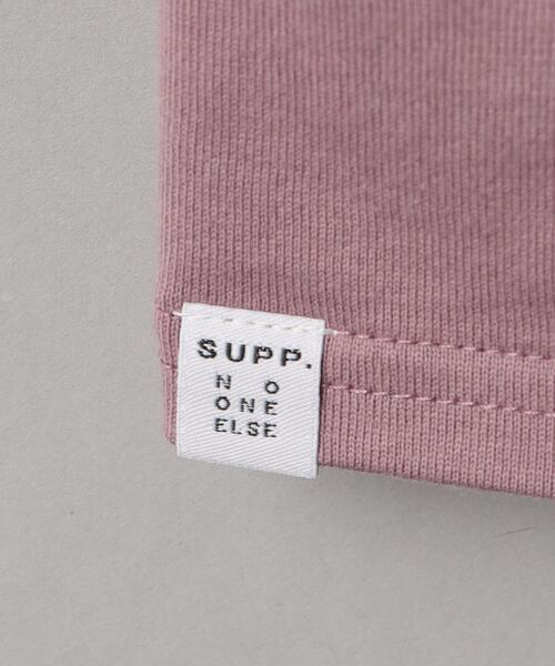 SUPP. no one else (サップノーワンエルス)の「<SUPP.NO ONE ELSE>コットン天竺ロゴ Tシャツ -ウォッシャブル-(Tシャツ/カットソー・レディース・パープル/ダークグレー・FREE)」の16枚目の写真