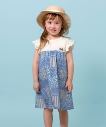 trois lapins kp | パッチワークプリントのワンピース(100-130cm)(ワンピース)