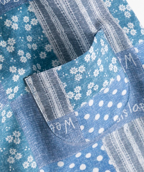 trois lapins kp（トロワラパンケーピー）の「パッチワークプリントのワンピース(100-130cm)（ワンピース・キッズ・ブルー・110cm/120cm/130cm/100cm）」の9枚目の写真