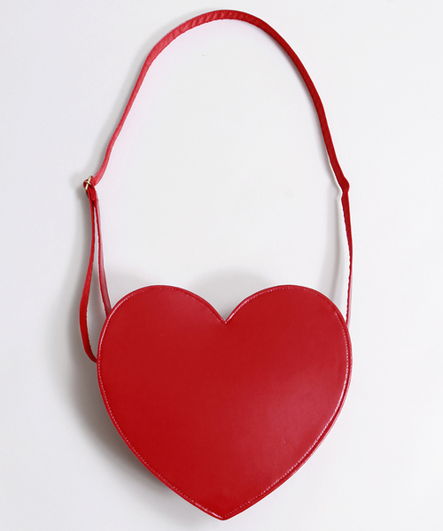 WEGO(ウィゴー)の「WEGO/ハートショルダーバッグ(ショルダーバッグ・レディース・ブラック/レッド・FREE)」の3枚目の写真