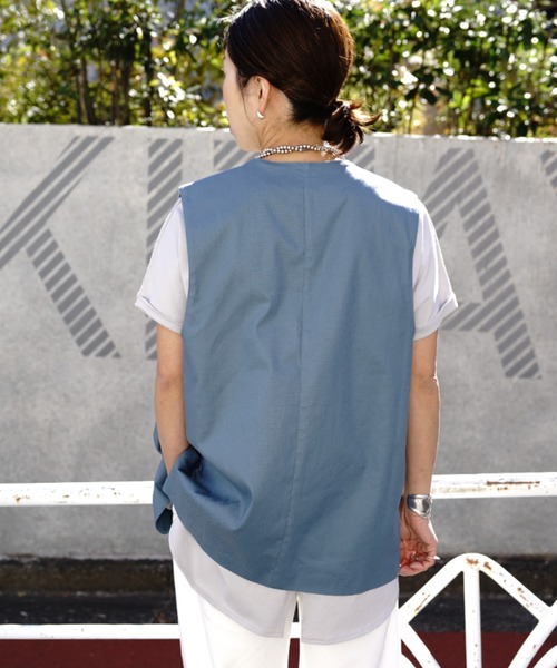 DROIT BELLO（ドロイトベロ）の「DROIT BELLO（ドロイトベロ）シンプルTシャツ（Tシャツ/カットソー・レディース・ホワイト/ブラック/ライトグレー・FREE）」の5枚目の写真