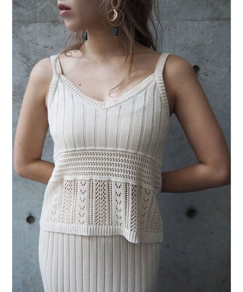 クロシェニットキャミソール / ブラック / フリー WEB限定追加3》クロシェニットキャミソール（キャミソール