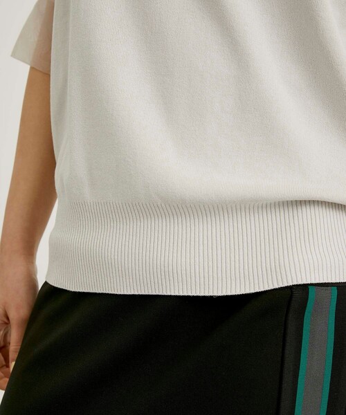 CITY TOKYO（シティトウキョウ）の「シアースリーブニットトップス（ニット/セーター・レディース・ベージュ/ブラック/ライム・FREE）」の10枚目の写真