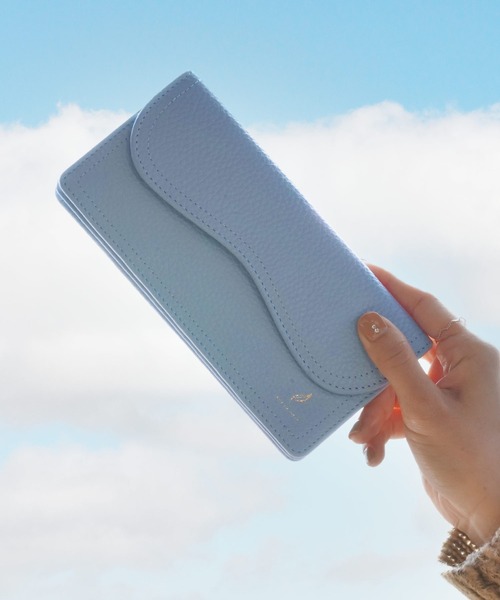 mieno（ミエノ）の「[mieno]牛革レザー薄型フラップ式長財布（財布・レディース・ベージュ/ブルー/レモンイエロー/ローズ/ウッド/ブラウン/ブラック・FREE）」の12枚目の写真