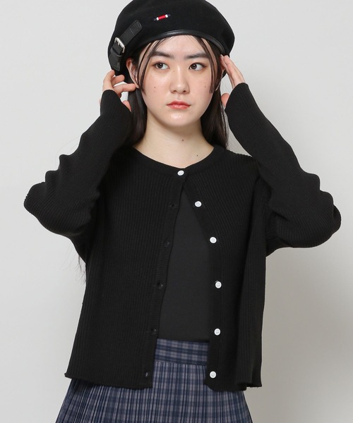 ALAND（エーランド）の「3.3Field Trip／リブラウンドニットカーディガン　2277667（カーディガン/ボレロ・レディース・ブラック/ベージュ/グレー/セージグリーン・FREE）」の3枚目の写真