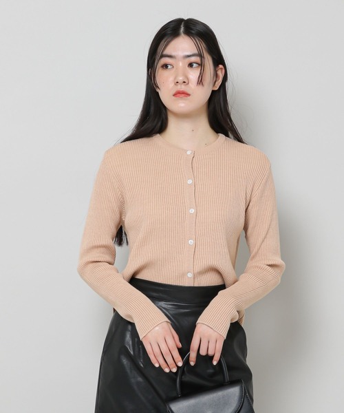 ALAND（エーランド）の「3.3Field Trip／リブラウンドニットカーディガン　2277667（カーディガン/ボレロ・レディース・ブラック/ベージュ/グレー/セージグリーン・FREE）」の15枚目の写真