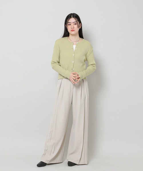 ALAND（エーランド）の「3.3Field Trip／リブラウンドニットカーディガン　2277667（カーディガン/ボレロ・レディース・ブラック/ベージュ/グレー/セージグリーン・FREE）」の17枚目の写真