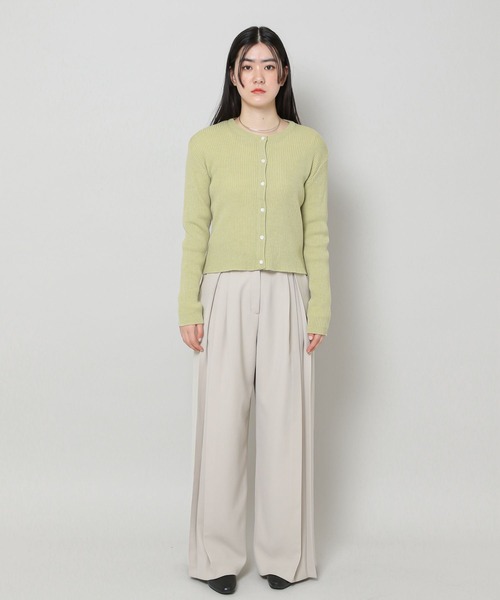 ALAND（エーランド）の「3.3Field Trip／リブラウンドニットカーディガン　2277667（カーディガン/ボレロ・レディース・ブラック/ベージュ/グレー/セージグリーン・FREE）」の18枚目の写真