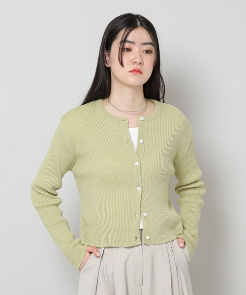 ALAND（エーランド）の「3.3Field Trip／リブラウンドニットカーディガン　2277667（カーディガン/ボレロ・レディース・ブラック/ベージュ/グレー/セージグリーン・FREE）」の19枚目の写真