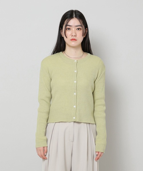 ALAND（エーランド）の「3.3Field Trip／リブラウンドニットカーディガン　2277667（カーディガン/ボレロ・レディース・ブラック/ベージュ/グレー/セージグリーン・FREE）」の20枚目の写真