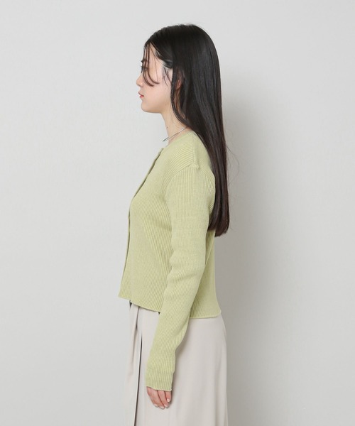 ALAND（エーランド）の「3.3Field Trip／リブラウンドニットカーディガン　2277667（カーディガン/ボレロ・レディース・ブラック/ベージュ/グレー/セージグリーン・FREE）」の21枚目の写真