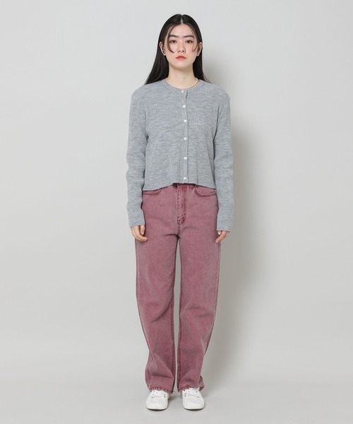 ALAND（エーランド）の「3.3Field Trip／リブラウンドニットカーディガン　2277667（カーディガン/ボレロ・レディース・ブラック/ベージュ/グレー/セージグリーン・FREE）」の10枚目の写真