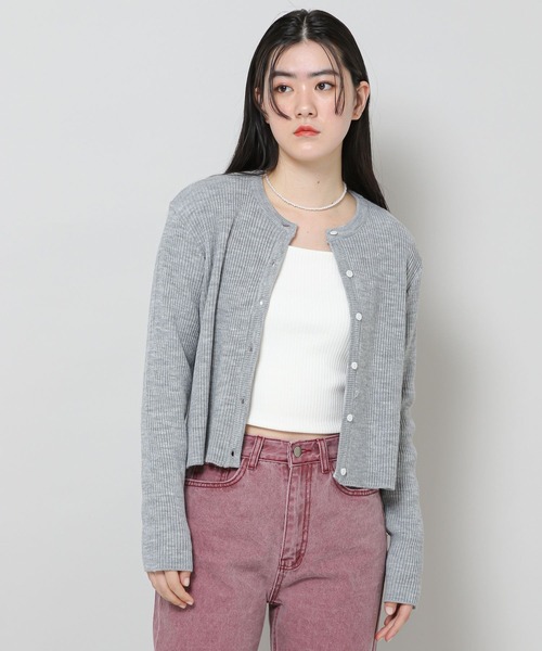 ALAND（エーランド）の「3.3Field Trip／リブラウンドニットカーディガン　2277667（カーディガン/ボレロ・レディース・ブラック/ベージュ/グレー/セージグリーン・FREE）」の11枚目の写真