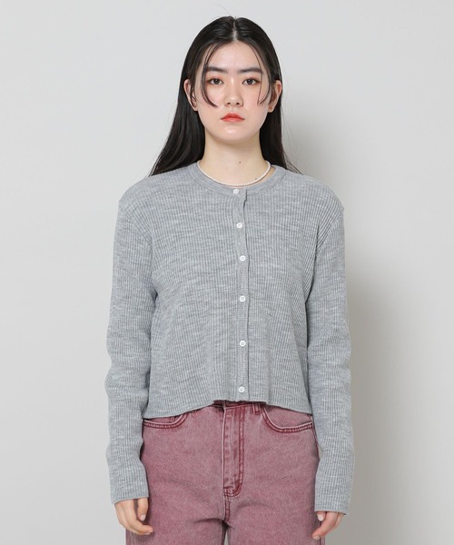 ALAND（エーランド）の「3.3Field Trip／リブラウンドニットカーディガン　2277667（カーディガン/ボレロ・レディース・ブラック/ベージュ/グレー/セージグリーン・FREE）」の12枚目の写真