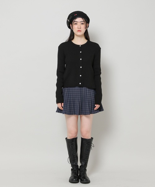 ALAND（エーランド）の「3.3Field Trip／リブラウンドニットカーディガン　2277667（カーディガン/ボレロ・レディース・ブラック/ベージュ/グレー/セージグリーン・FREE）」の6枚目の写真