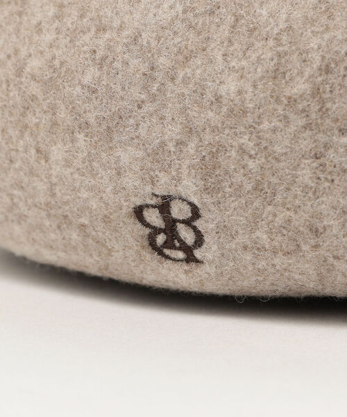 BEAMS BOY（ビームスボーイ）の「BEAMS BOY / BB 刺繍 配色 ベレー 22FW（ハンチング/ベレー帽・レディース・ブラック/ベージュ/ネイビー/グレー・ONE SIZE）」の11枚目の写真