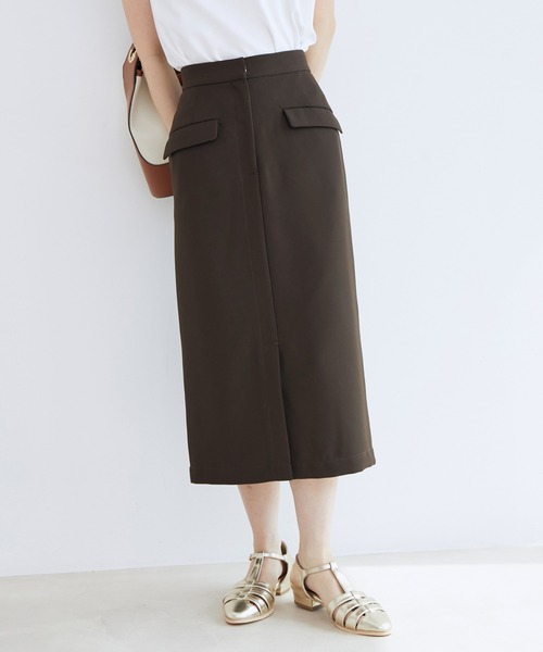 VIS(ビス)の「【EASY CARE】フロントスリットタイトスカート(スカート・レディース・ダークブラウン/オレンジ/ベージュ系その他2・SS/S/M)」の19枚目の写真