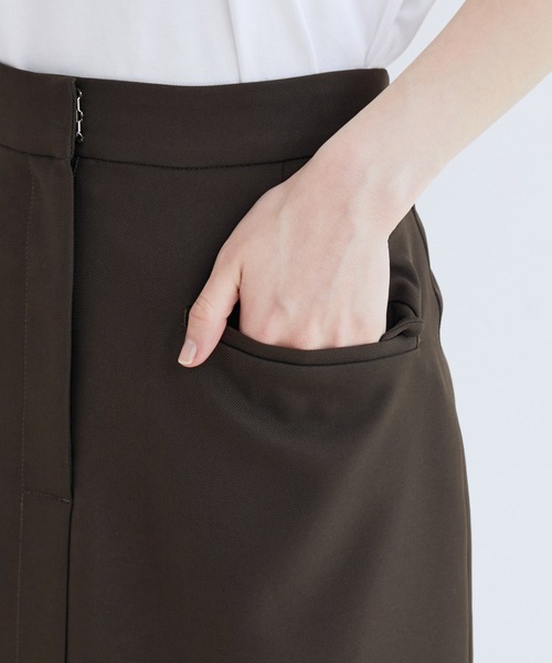 VIS(ビス)の「【EASY CARE】フロントスリットタイトスカート(スカート・レディース・ダークブラウン/オレンジ/ベージュ系その他2・SS/S/M)」の5枚目の写真
