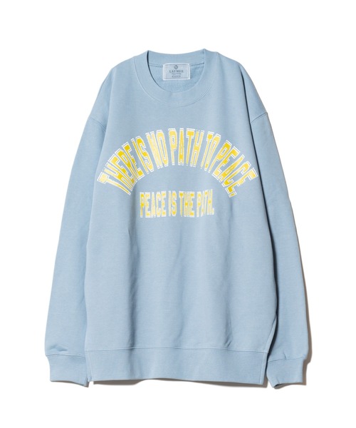 LAYMEE（レイミー）の「College sweat CS / カレッジスウェットカットソー（スウェット・レディース・ブルー/サンドベージュ/ブラック・FREE）」の4枚目の写真