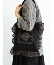 Samansa Mos2 | フリルレース刺繍トートバッグ(トートバッグ)