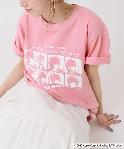 B.C STOCK(ベーセーストック)の「【GOOD ROCK SPEED/グッドロックスピード】BEATLES TEE(Tシャツ/カットソー・レディース・ホワイト/ブラック/ピンク/グリーン・FREE)」の4枚目の写真