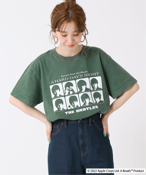 B.C STOCK(ベーセーストック)の「【GOOD ROCK SPEED/グッドロックスピード】BEATLES TEE(Tシャツ/カットソー・レディース・ホワイト/ブラック/ピンク/グリーン・FREE)」の3枚目の写真