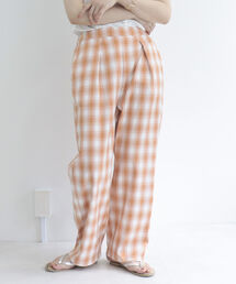 fredy emue | オンブレーチェック柄パンツ(スラックス)