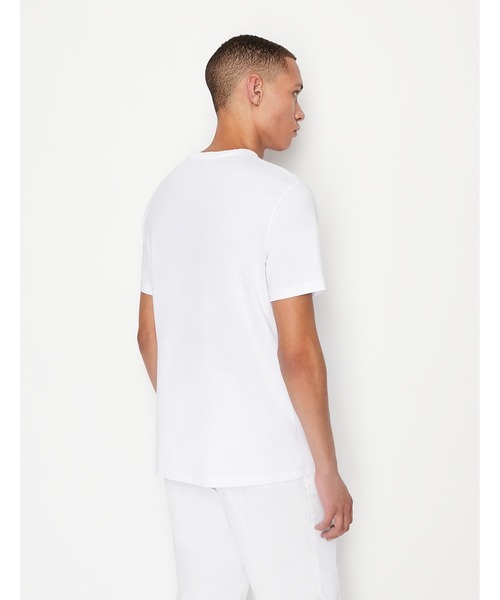 ARMANI EXCHANGE(アルマーニエクスチェンジ)の「【A|X アルマーニ エクスチェンジ】デジタルアート 半袖クルーネックTシャツ/REGULAR(Tシャツ/カットソー・メンズ・ホワイト/ネイビー・SMALL/MEDIUM/LARGE/X-LARGE/X-SMALL)」の3枚目の写真