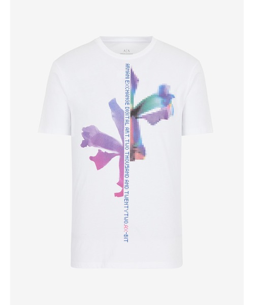 ARMANI EXCHANGE(アルマーニエクスチェンジ)の「【A|X アルマーニ エクスチェンジ】デジタルアート 半袖クルーネックTシャツ/REGULAR(Tシャツ/カットソー・メンズ・ホワイト/ネイビー・SMALL/MEDIUM/LARGE/X-LARGE/X-SMALL)」の7枚目の写真
