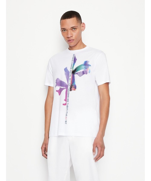 ARMANI EXCHANGE(アルマーニエクスチェンジ)の「【A|X アルマーニ エクスチェンジ】デジタルアート 半袖クルーネックTシャツ/REGULAR(Tシャツ/カットソー・メンズ・ホワイト/ネイビー・SMALL/MEDIUM/LARGE/X-LARGE/X-SMALL)」の14枚目の写真