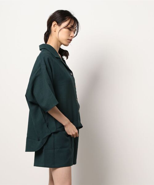 libelle more(リベル モア)の「ドライタッチ シャツジャケットセットアップ(セットアップ・レディース・チャコールグレー/グリーン/ベージュ・L/M)」の18枚目の写真