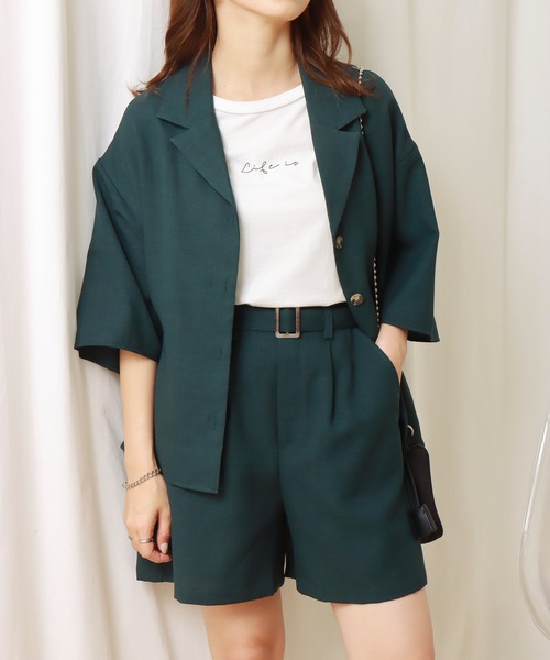 libelle more(リベル モア)の「ドライタッチ シャツジャケットセットアップ(セットアップ・レディース・チャコールグレー/グリーン/ベージュ・L/M)」の22枚目の写真